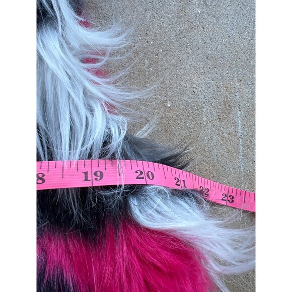 Thread & Supply Multicolor Faux Fur Vest With Black Ribbed Hem Q3 - Picture 4 of 5